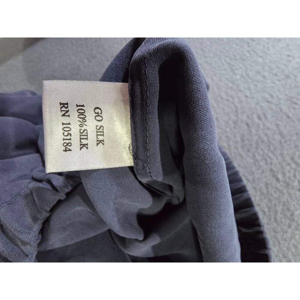 Go Silk Go Luxe Wide 100% silk Pants Relaxed Wide Leg Elastic Pet M A010829 - Picture 10 of 11
